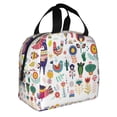 thumbnail image 2 of Easygdp Alpaca Flower Bolsa Térmica Premium - Tela Oxford Impermeable, Gran Capacidad, Bolsillo Frontal, Unisex para Trabajo, Escuela, Actividades al Aire Libre y Picnics, 2 of 8