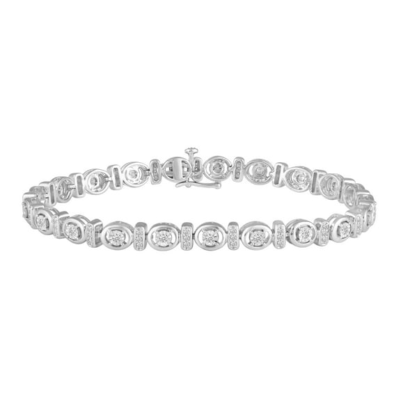 3/4CT TW Diamond Tennis Bracelet in Sterling Silver