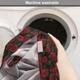 thumbnail image 6 of Rose Dog Crate Cover, Valentine's Day Retro Style Petals with Leaves Ornamental Growth Pattern, Easy to Use Pet Kennel Cover for Dogs, 35" x 23" x 27", Ruby Hunter Green Black, by Ambesonne, 6 of 6
