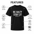 thumbnail image 5 of Be Salty Stay Lit Matthew 5:13-14 Christian T-Shirt | Unisex Crew Neck Graphic Tee, Sizes S-4XL, 5 of 9