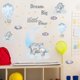 thumbnail image 5 of Muyoka Elefante Pegatinas de pared Juego de 2 Lindo globo aerost谩tico Elefante Hogar Interior Arte de la pared Decoraci贸n F谩cil de despegar y pegar para la habitaci贸n de los ni帽os Habitaci贸n del beb茅, 5 of 7