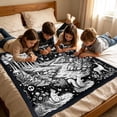 thumbnail image 7 of OCCOA DIY Coloring Blanket Kit with 24 Washable Markers Forest Scenery Doodle Throw for Adults Home Art Activity Gift Xmas Present, B, 7 of 7