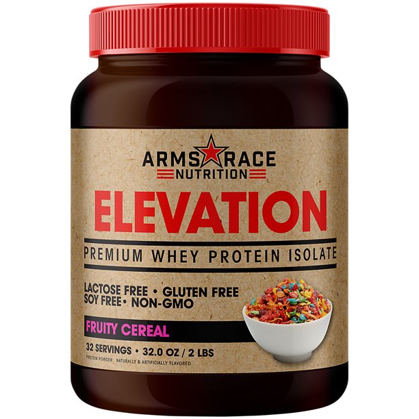 Elevation Premium Whey Protein Isolate Fruity Cereal (2 Lbs./ 32 Servings)