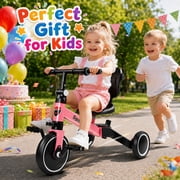 WLRETMCI Toddler Balance Bike for Boys and Girls Age 2 to 5 Years, 12 Inch Kids Training Balance Bicycle with Adjustable Seat and Handlebar, Pink