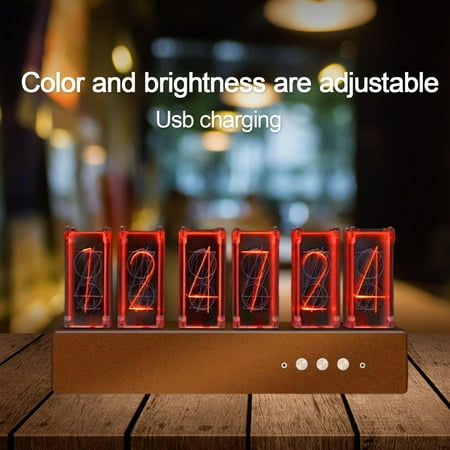 

Nixie Tube Clock/ Vintage USB Powered LED Electronic Variable Color Night Light Digital / Atmosphere Bedroom Best Gift Home