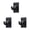 #1 Black 3 PCs, variant on No‑Drill Self‑Adhesive Curtain Rod Brackets, Heavy‑Duty Wall Mount Curtain Rod Holders Hooks, Easy‑Install Hardware for Window, Bathroom, Bedroom Shower Curtain Rod Support, Black