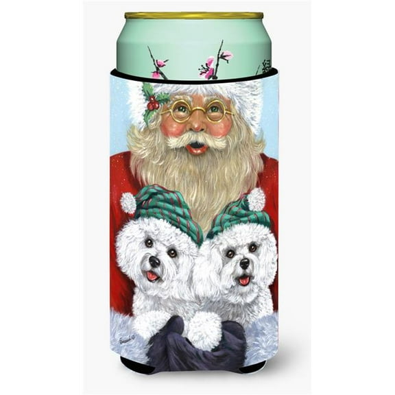 Carolines Treasures Bichon Frise Santa Christmas Tall Boy Hugger Tall Boy multicolor