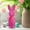 red, variant on 1Pcs 17.8inch Charming Flocked Bunny Statue, Easter Bunny & Spring Garden Decor, Indoor Centerpieces Tables Rabbit Decoration with Ribbon Accent, Ideal for Holiday Celebrations & Home Yard Display