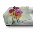 thumbnail image 3 of Gerber Daisy Soft Flannel Fleece Blanket, Posy of Spring Flowers Oil Painting Style Impressionist Still Life Art Theme, Cozy Plush for Indoor and Outdoor Use, 60" x 80", Multicolor, by Ambesonne, 3 of 6