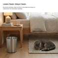 thumbnail image 4 of Home Zone Living 1.5 Gallon Round Open Top Wastebasket, Stainless Steel, Silver, 2 Pack with Trash Bags, 4 of 7