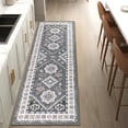 thumbnail image 1 of MeyJey Alfombra Vintage Oriental de 2'x6' para Pasillos, Alfombra Antideslizante Lavable a Máquina para Recámara/sala/comedor/cuarto de Lavado, Gris/marrón, 1 of 16