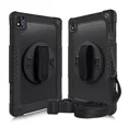 thumbnail image 2 of FIEWESEY for TCL Tab Pro 5G Case Built in Rotating Kickstand / Shoulder Strap Hand Strap Hybrid Shockproof Armor Kids Friendly Case for Nokia T20 / Vastking KingPad M10 10.36 inch - 2*Black, 2 of 6