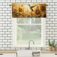 thumbnail image 3 of Hummingbirds Sunflowers Kitchen Valance Curtains Tropical Summer Flying Animal Wild Nature Theme Rod Pocket Valances for Bedroom Living Room Dining Room 54 by 18 in, 1 Panel, 3 of 6