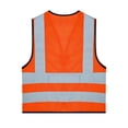 thumbnail image 4 of Alvivi Children Safety Vest Visibility Personalized Vest Volunteer Cycling Skiing Riding Waistcoat with Reflective Strip A Orange 10-12, 4 of 7