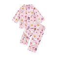 thumbnail image 4 of WAYUTE Halloween Girls Pajama Set 2 Piece Long Sleeve Loungewear Cute Ghost Bow Print Soft Cozy Sleepwear Pajamas for Girls Casual Indoor, 4 of 4