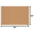 Quartet Cork Bulletin Board 23 x 35 Oak Finish Frame Cork Boards