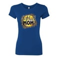 thumbnail image 3 of Softball Mom Animal Print Girl Sports Womens Slim Fit Junior Tee, Royal, Medium, 3 of 5