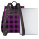 thumbnail image 3 of Disketp Purple Black Plaid Mochila de Cuero para Mujer, Bolso de Espalda Antirrobo con Estilo para Viaje, Trabajo y Uso Diario, 3 of 4