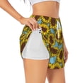 thumbnail image 2 of Disketp Sunflowers Print Women's Shorts Workout Shorts for Athletic Gym Running Shorts with Phone Pockets Small, 2 of 8