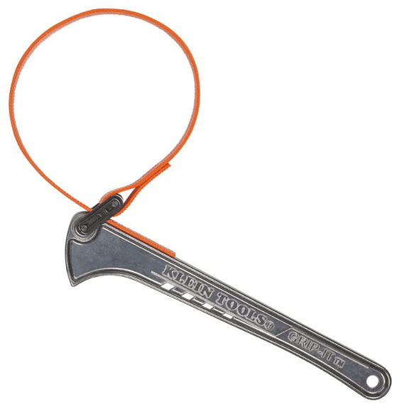Klein Tools Grip-It Strap Wrench, 1-1/2 to 5-Inch, 12-Inch Handle