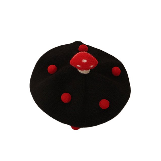 Txlixc Lindos niños pequeños boinas de setas para niños pequeños sombreros de punto cálidos para niños en invierno Txlixc moda