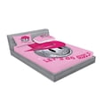 thumbnail image 2 of Emoji Fitted Sheet & Pillow Sham Set, Disco Ball in a Pinkish Cowboy Hat Let's Go Lettering Funny Themed Print, Decorative Printed 3 Piece Bedding Decor, Full, Pink Grey and Magenta, by Ambesonne, 2 of 2