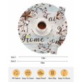 thumbnail image 6 of 13 Inch Round Placemats Set of 6, Country Star Brown Non Slip Heat Insulation PP Table Mats, Vintage Rustic Texas Stars Wooden Washable Place Mats for Kitchen Dining Party Table Decor, 6 of 7