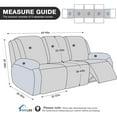 thumbnail image 5 of Recliner Couch Covers Reclining Couch Covers for 3 Cushion Sofa Slipcovers Stretch Soft Washable (Three-Seater, Dark Gray), 5 of 7