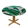 thumbnail image 3 of WYYP Banana Leaf Round Tablecloth 100% Polyester Fiber Outdoor Picnic Camping and Indoor Kitchen Dining Party White, 3 of 8