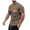 thumbnail image 2 of LUOGENLI T-shirts pour Hommes T-shirts d'Été pour Hommes Rue Extérieure Manches Courtes Col Rond t-Shirt Manches Courtes Football Tir Violent 4xlt T-shirts Graphiques pour Hommes T-shirts Jour de la Saint-Patrick Café TTTG, 2 of 5