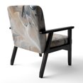 thumbnail image 5 of Designart "Abstract Geode Marble Waves Grey" Upholstered Modern & Contemporary Accent Chair and Fractals Arm Chair - Multiple Color & Pattern, 5 of 7