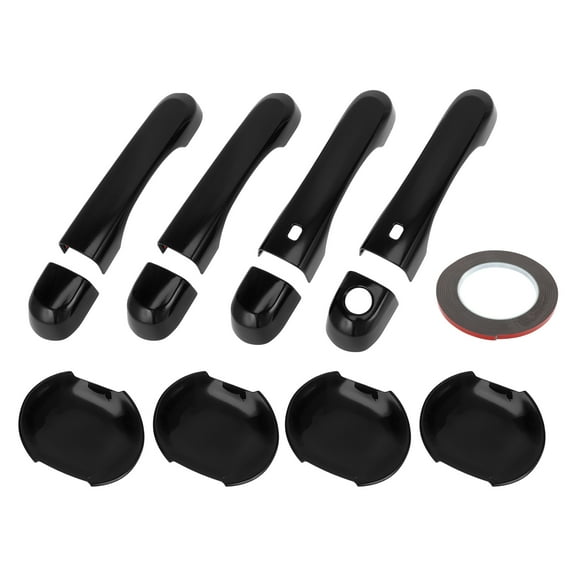 Unique Bargains Exterior Door Handle Cover Set, Decoration Trim for Jeep Renegade 2015-2021, ABS, Black, 1 Set