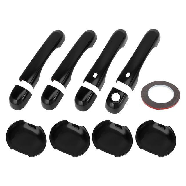 Juego de cubiertas para manijas de puerta exterior Unique Bargains, trim decorativo para Jeep Renegade 2015-2021, ABS, negro, 1 juego