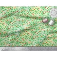thumbnail image 2 of Soimoi Yellow polyester Crepe Fabric Floral & Leaves Print Fabric by the Yard 42 Inch Wide, 2 of 3