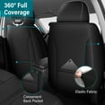 thumbnail image 3 of DIKSOAKR Car Seat Covers Front Seats for Mitsubishi Lancer 2012-2017 Waterproof Leather Seat Covers Comfort Car Seat Protector with Lumbar Support Black,Front Set(2 Seats), 3 of 8