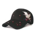 thumbnail image 2 of FADAACAI Womens Wide Brim Buckle Closure Windproof Sun Adjustable Bird Flower Embroidery Outdoor Women Hat Womens Hats Baseball Caps Low Profile Hat Baseball Caps for Men Women Black Clearance！, 2 of 4