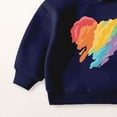 thumbnail image 5 of KPOPLK Boys Fashion Hoodies Kids Long Sleeve Hooded Sweatshirts Fall Winter Pullover Top Navy Size 18-24 Months, 5 of 7