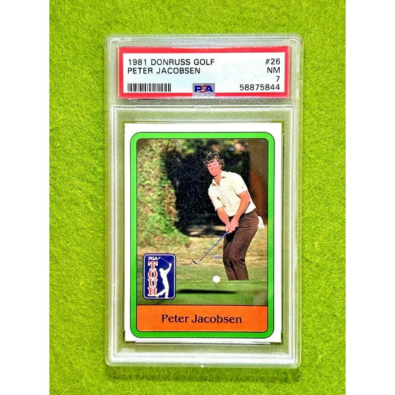Peter Jacobsen ROOKIE CARD PSA 7 Near MT PGA GOLF RC 1981 Donruss Golf PGA TOUR