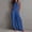 #0284-Blue, variant on Womens Plain Jumpsuit Casual Loose Sleeveless Halter Straps Wide Leg Pants Baggy Overalls With Pockets