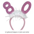 thumbnail image 4 of 12 Pack Beistle 80th Birthday Party Glittered Boppers with Marabou, 4 of 6
