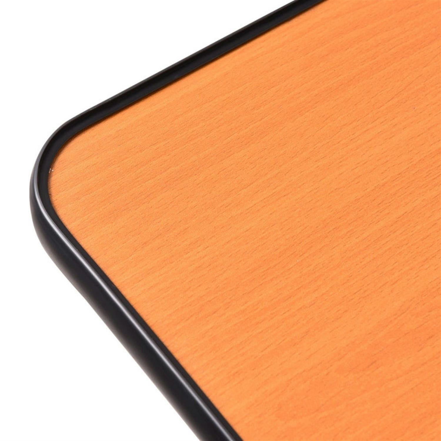 Demi Bonn Overbed Rolling Food Tray Table, Laptop Workstation for Laptops, Books, Tablets, and Art, Brown