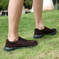 thumbnail image 3 of OrthoComfoot Mens Casual Orthopedic Walking Shoes with Arch Support, Suede Leather Dress Slip On Loafers for Plantar Fasciitis, Comfortable Slip Resistant Shoes for Foot and Heel Pain Relief, 3 of 7