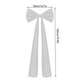 thumbnail image 5 of Oversized Flocked Christmas Bow Tree Topper Large Decorative Bow for Holiday Wedding Party Indoor Outdoor Decor Xmas Gift(White), 5 of 6