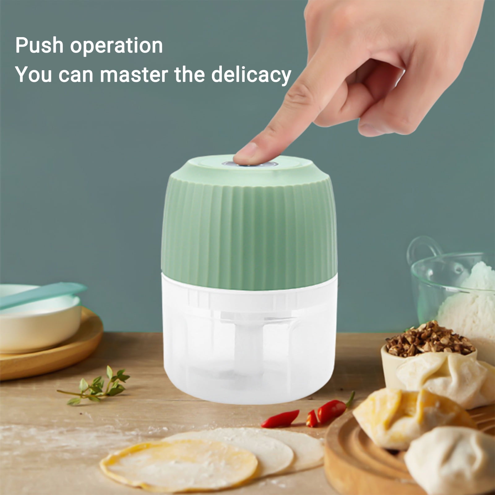 RnemiTe-amo Wireless Portable Mini Food Chopper,Small Electric Food  Processor For Garlic Veggies ,Dicing, Mincing & Puree , Baby Food  Maker(100ml)