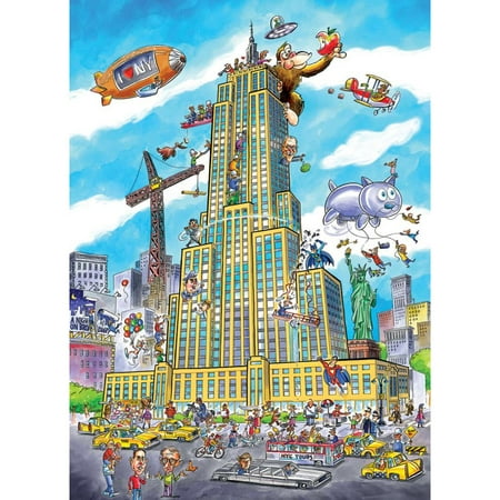 DoodleTown Empire State Building 1000 Piece Puzzle,  New York City by Go! (Best Empire Building Games Android)