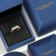 thumbnail image 5 of Gem Stone King 18K Rose Gold Plated Silver Mercury Mist Mystic Topaz and White Topaz Engagement Ring for Women | 1.75 Cttw | Round 5MM | Gemstone November Birthstone | Size 7, 5 of 6
