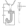 thumbnail image 4 of Dazzlingrock Collection 0.10 Carat (ctw) Round White Diamond Fancy Letter 'J' Initial Pendant 1/10 CT, 10K White Gold, 4 of 6