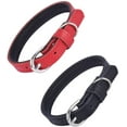 thumbnail image 4 of Cute Pet Cat Collar 2-Pack Kitty Collars Puppy Dog Collars, Genuine Leather Adjustable Length Easy to Clean Durable and Safe, Bell and Hole Puncher Inclusive, Red and Black, 4 of 7