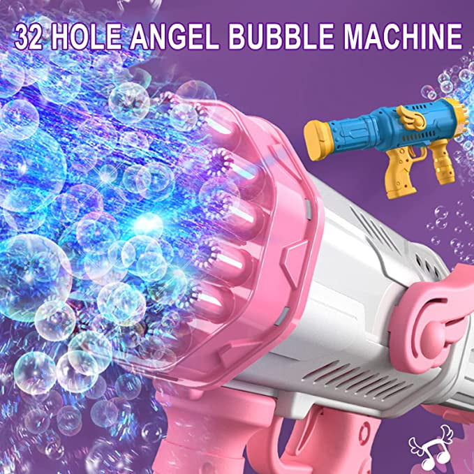 Gatling Gun Angel Bubble Gun Rocket Launcher Bubble Machine Children's  Blowing Bubble Toy - Temu