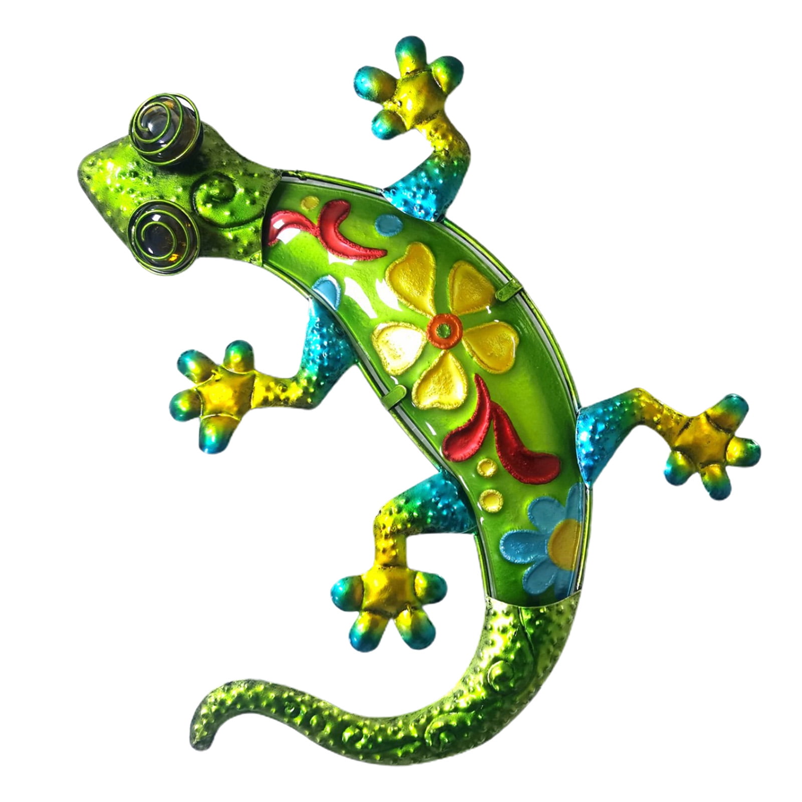 CreativeArrowy 3D Gecko metal wall art outdoor wall decor glass wall